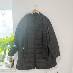 MICHAEL Michael Kors Black Packable Down Filled Jacket Size 3X